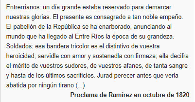 proclama de ramirez